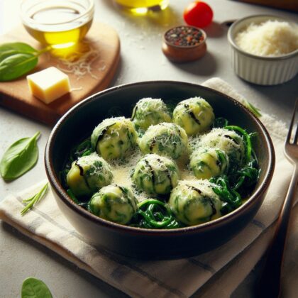 italian malfatti with balsamic vinegar